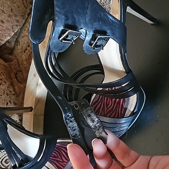 Vince Camuto Leather Strap Heels - Picture 7 of 16